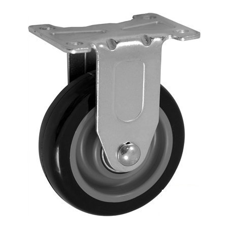 Casterhq 4"x1.25" Polyurethane ON POLYOLEFIN Wheel, Rigid Caster, Light/Med LDPPR4X125